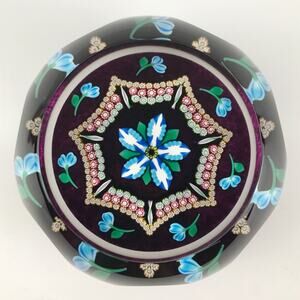 Perthshire PP219 2000 Magnum Flower & Cane Millefiori Lampwork Paperweight Cert